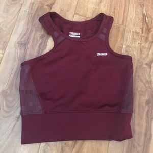 Stronger sports bra crop top